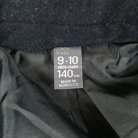 🖤2/30$ -- Unisex Black Caban Coat for Kids (9-10 years) - Picture 3 of 4